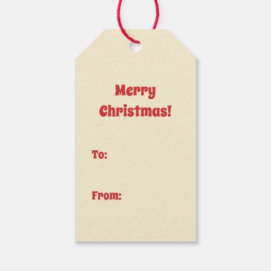 Whimsical eigenzinnige retro moderne kerstvakantie cadeaulabel (Achterkant)