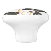 Whimsical Elegant Autumn Fall Leaves Acorns Keramische Knop (Zijkant)