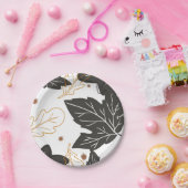 Whimsical Elegant Autumn Fall Leaves Acorns Papieren Bordje (Feest)