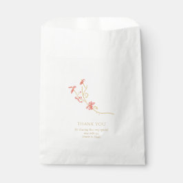 Whimsical & Elegant Bloemen Trouwpaar Bedankzakje