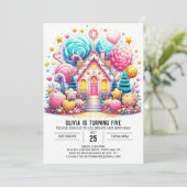 Whimsical Elegant Candyland Digitale Verjaardag Kaart (Staand voorkant)