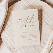 Whimsical Elegant Desert | Beige Weddenschap Kaart