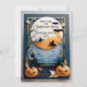 Whimsical élégant éffrayant Halloween Invitation (Devant)