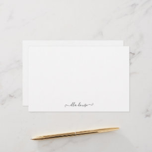 Whimsical Elegant Feminine Black Script Name Briefpapier