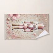 Whimsical Elegant Pink and Gold Pastel Nutcracker (Serviette à main)