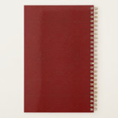 Whimsical Elegant Red Book Hoesje Planner (Achterkant)