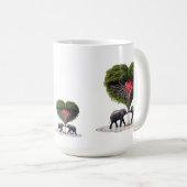 Whimsical Elephant Love Tree 15oz Mug Koffiemok (Voorkant rechts)