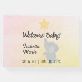 Whimsical Elephant Sip & See Party Gastenboek