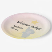 Whimsical Elephant Welcome Baby Papieren Bordje (Gekanteld)