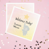 Whimsical Elephant Welcome Baby Servet