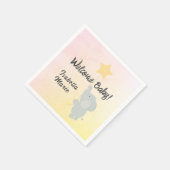 Whimsical Elephant Welcome Baby Servet (Hoek)