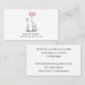 Whimsical Elephants Custom Mom & Kind Speelgroep Contactkaartje (Voorkant / Achterkant)