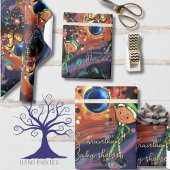 Whimsical Elf & Bird Baby Shower Personalized Cadeaupapier