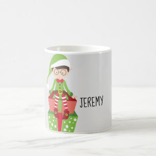 Whimsical Elf Persoonlijke Kerstmis Koffiemok