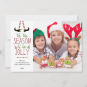 Whimsical Elf SEASON OM JOLLY TE ZIJN Feestdagenkaart (Voorkant)