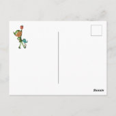 Whimsical Elf with Bird under a Tree Christmas  Briefkaart (Achterkant)