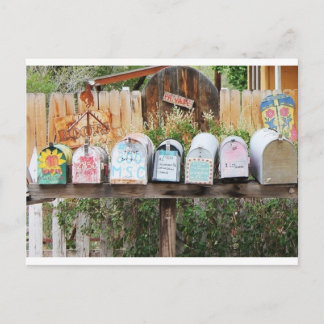 Whimsical en Artsy Mailboxes Briefkaart