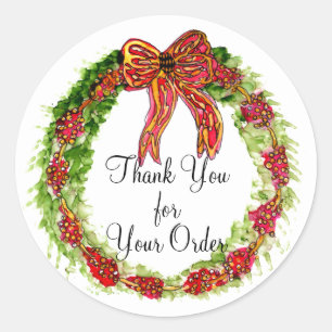 Whimsical en Colorful Kerstmis Ronde Sticker