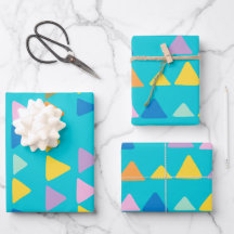 Whimsical en Cute Triangle Pattern in Turquoise