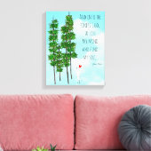 Whimsical en Kleurrijke Pijnbomen Verpakt Canvas (Insitu (Woonkamer))