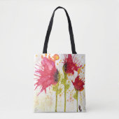 Whimsical en kleurrijke Poppy Canvas tas (Voorkant)