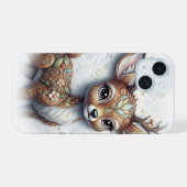 Whimsical Enchanted Fawn Portrait iPhone 15 Hoesje (Achterkant horizontaal)