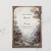 Whimsical Enchanted Forest bruiloft Kaart (Voorkant / Achterkant)