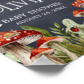 Whimsical Enchanted Forest Mushroom Welkom Poster (Hoek)