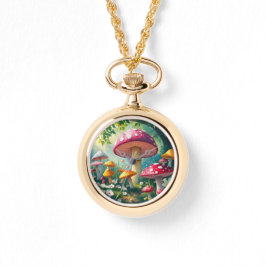Whimsical Enchanted Forest Mushrooms eWatch Horloge