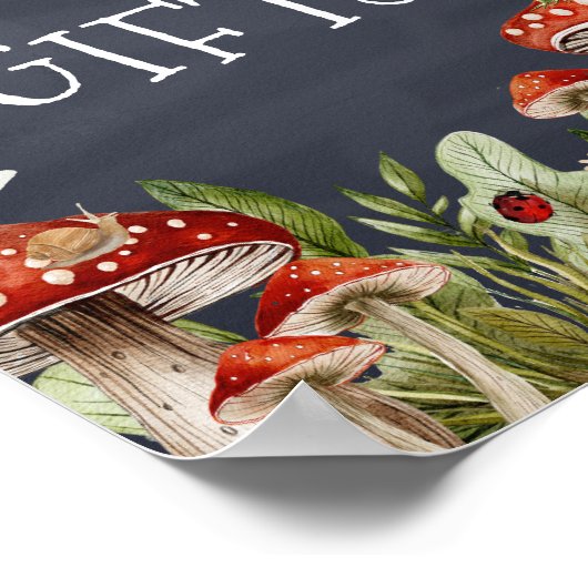 Whimsical Enchanted Mushroom Boeken en Geschenken Poster (Hoek)