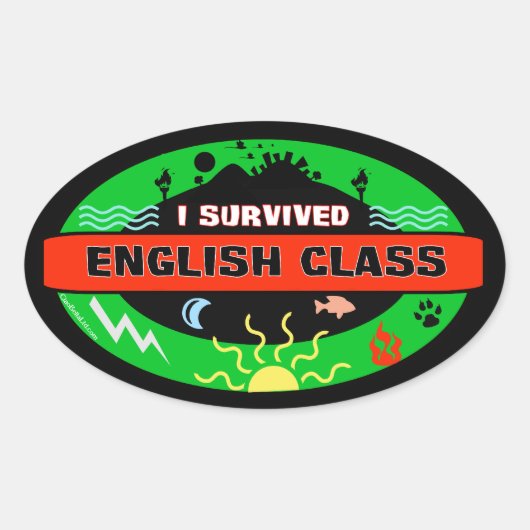 Whimsical Engelse Class Survivor Sticker (Voorkant)