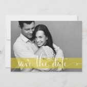 Whimsical Enregistrer la date Script Faire-part ph (Devant)
