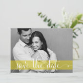 Whimsical Enregistrer la date Script Faire-part ph (Debout devant)