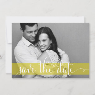 Whimsical Enregistrer la date Script Faire-part ph