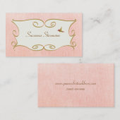 Whimsical et Feminine Carte de visite rose (Devant / Derrière)