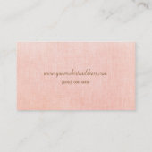 Whimsical et Feminine Carte de visite rose (Dos)