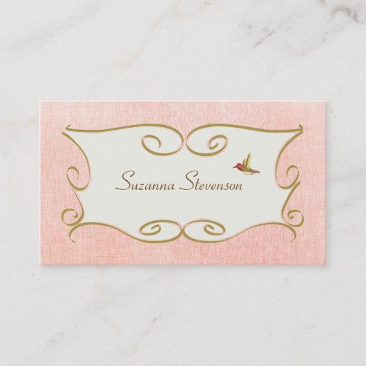 Whimsical et Feminine Carte de visite rose (Devant)