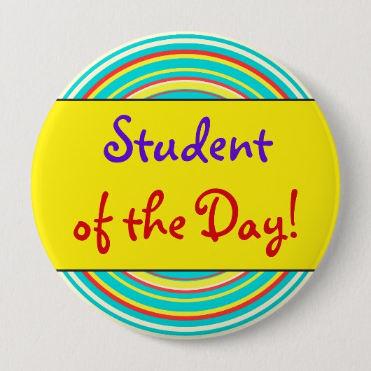 Whimsical "Étudiant du jour !" Badge (Devant)