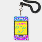 Whimsical "ÉTUDIANT DU JOUR !" Badge (Avant avec lanière)