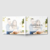 Whimsical Faded Foto Geometric Wedding Gastenboek (Volledig)