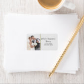 Whimsical Faded Photo Calligraphy Wedding Etiket (Insitu)