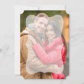 Whimsical Faded Photo Calligraphy Wedding Kaart (Achterkant)