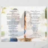 Whimsical Faded Photo Programme de mariage géométr (Dos)