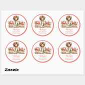 Whimsical Fairy 3rd Birthday Floral Party Stickers (Feuille)