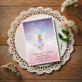 Whimsical Fairy Baby Shower Invitation Briefkaart