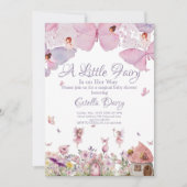 Whimsical Fairy Baby shower Invitation Kaart (Voorkant)