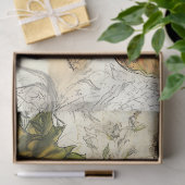 Whimsical  Fairy Botanical Berry Sketche Tissuepapier (Geschenk)