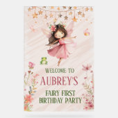 Whimsical Fairy eerste verjaardag Acryl Bord (Voorkant)