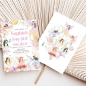 Whimsical Fairy eerste verjaardagsfeestje Kaart