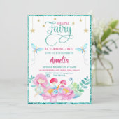 Whimsical Fairy First Magic Birthday Kaart (Staand voorkant)